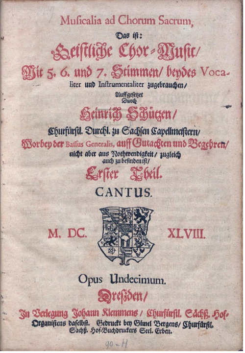 Titelseite Schütz Geistliche